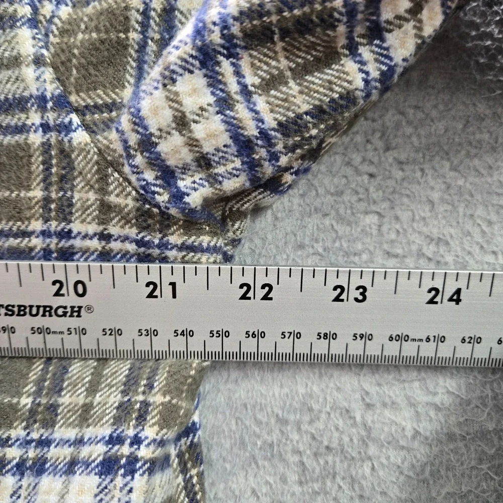 Levi's‎ Men Jacket Medium Brown Plaid Quilted Lined Shacket Pockets